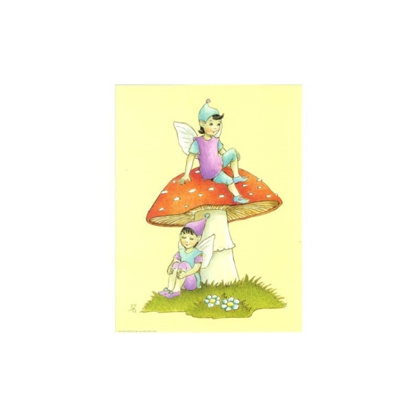 Image 3D - astro 553 - 24x30 - lutins sur champignon - Photo n°1