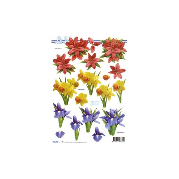 Carte 3D à découper - fleurs - 777396 - Photo n°1