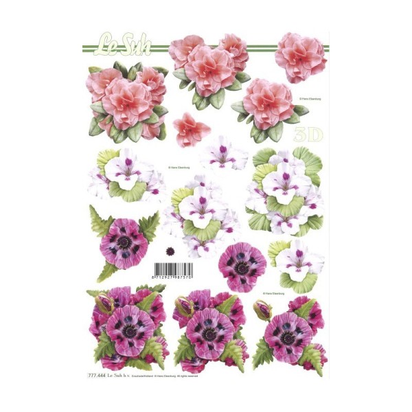 Carte 3D à découper - fleurs - 777444 - Photo n°1