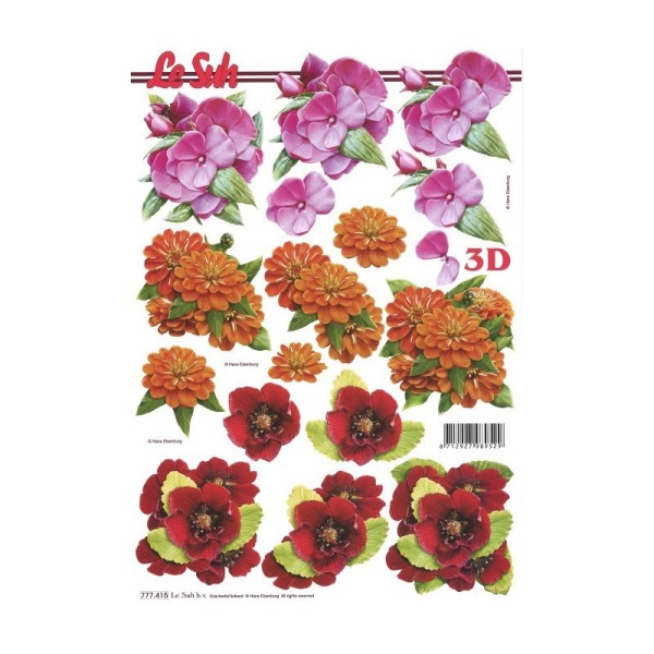 Carte 3D à découper - fleurs - 777415 - Photo n°1