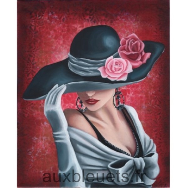 Image 3D - gk3040026 - 30x40 - femme chapeau rose - Photo n°1