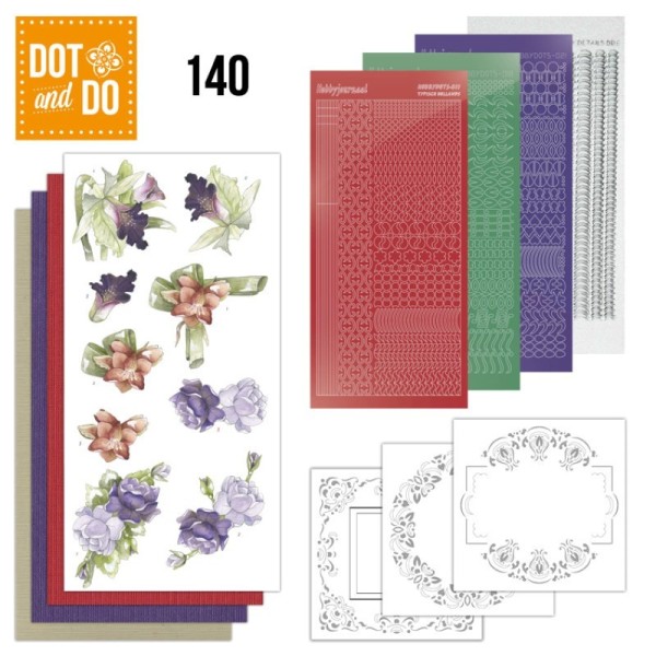 Dot and do 140 - kit Carte 3D - Fleurs d'hiver - Photo n°1