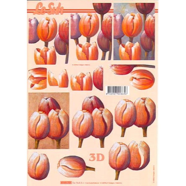 Carte 3D à découper - Tulipes orangées - 4169701 - Photo n°1