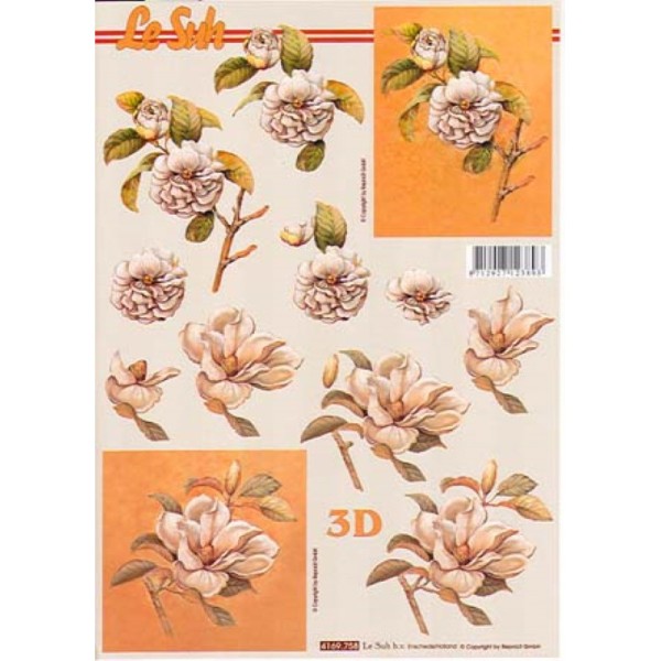 Carte 3D à découper - Fleurs blanches - 4169758 - Photo n°1