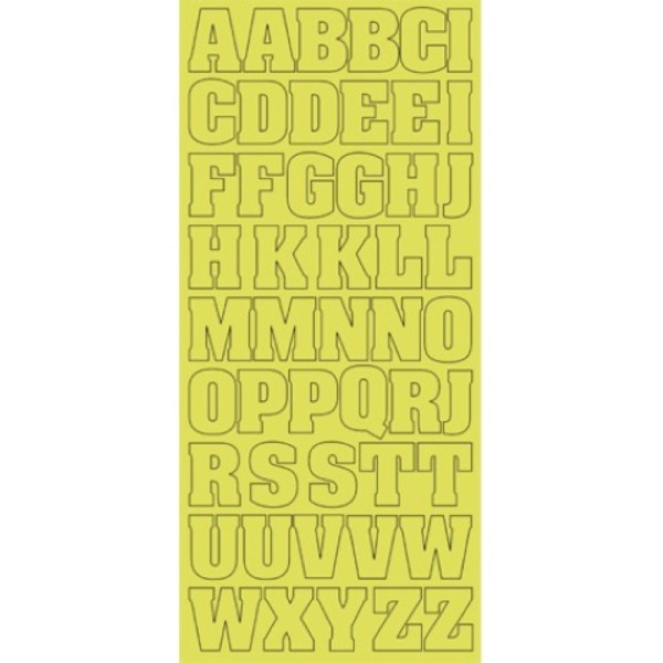 Sticker Alphabet XL or - Photo n°1