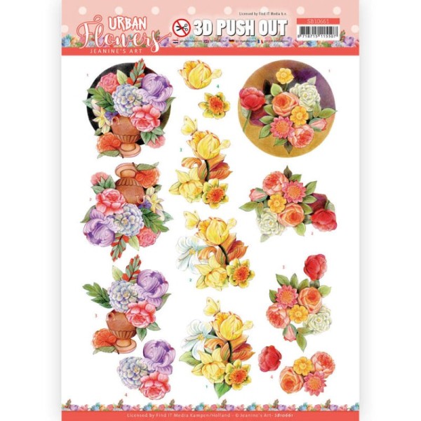 Carte 3D prédéc. - SB10661 - Fleurs Urbaines - Composition florale - Photo n°1