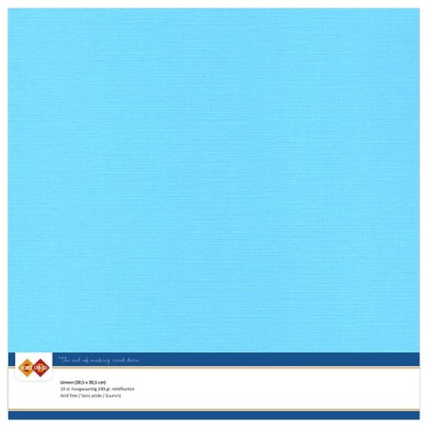 Papier Scrap 30.5x30.5 cm uni Bleu ciel la feuille - Photo n°1