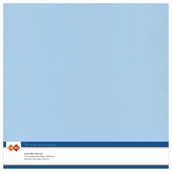 Papier Scrap 30.5x30.5 cm uni Bleu doux la feuille - Photo n°1