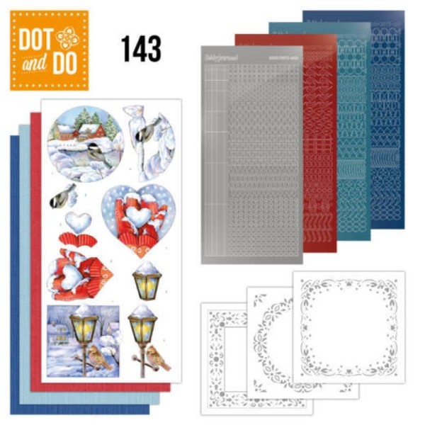 Dot and do 143 - kit Carte 3D - Oiseaux et hiver - Photo n°1