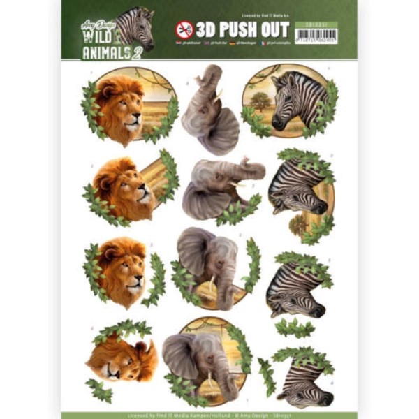 Carte 3D prédéc. - SB10351 - Wild Animals - Afrique - Photo n°1