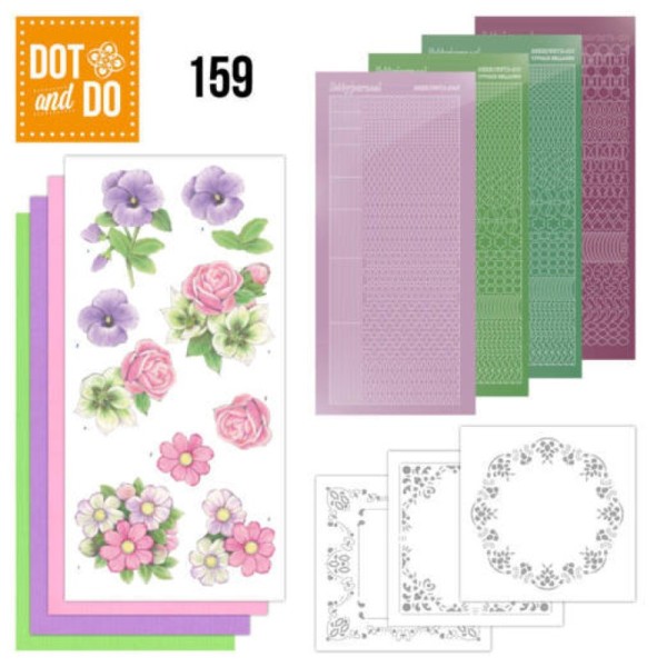 Dot and do 159 - kit Carte 3D - Fleurs d'été - Photo n°1