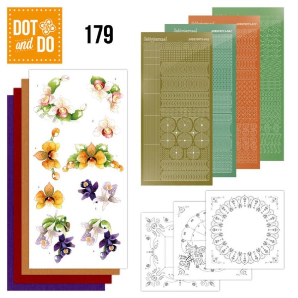 Dot and do 179 - kit Carte 3D - Orchidée - Photo n°1