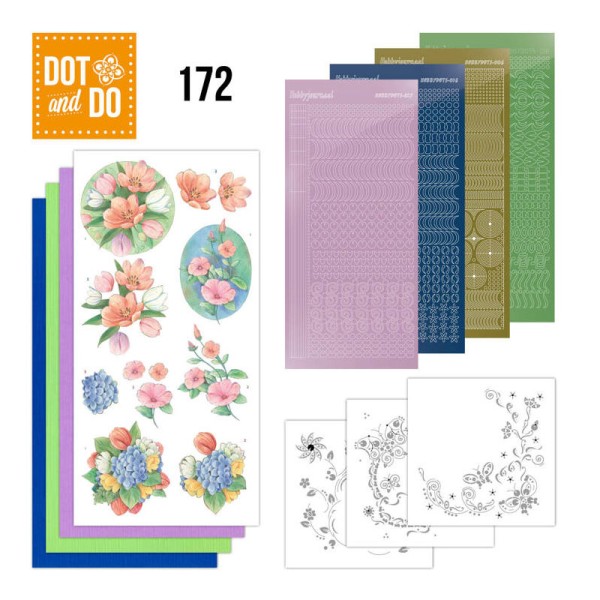 Dot and do 172 - kit Carte 3D - Fleurs de printemps - Photo n°1