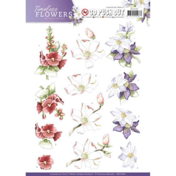 Carte 3D prédéc. - SB10260 - timeless flowers - garden flowers - Photo n°1