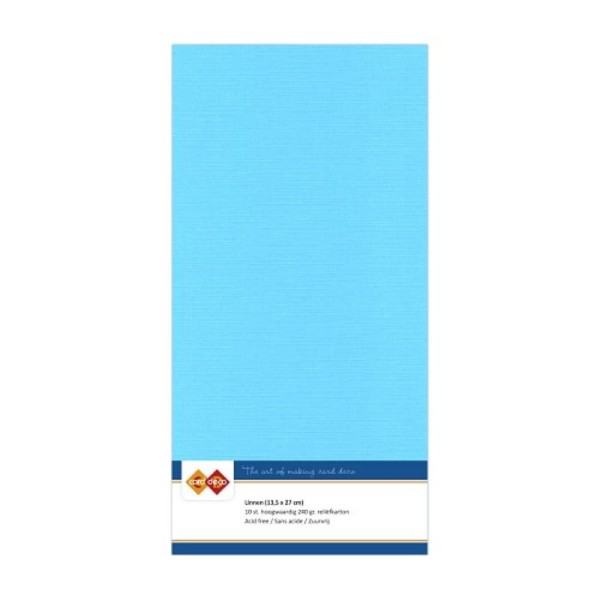 Carte 13.5 x 27 cm uni Bleu ciel paquet de 10 - Photo n°1