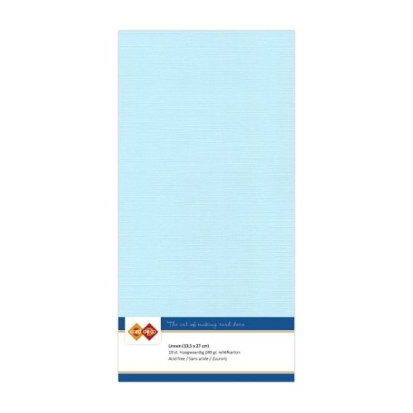 Carte 13.5 x 27 cm uni Bleu layette paquet de 10 - Photo n°1