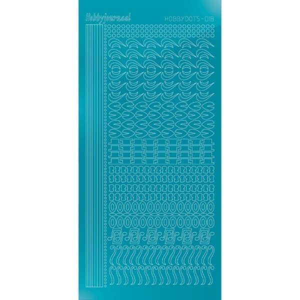 Stickers Hobbydots série 18 Miroir Bleu azur - Photo n°1