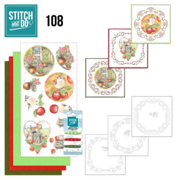 Stitch and do 108 - kit Carte 3D broderie - Beauté extérieure - Photo n°1