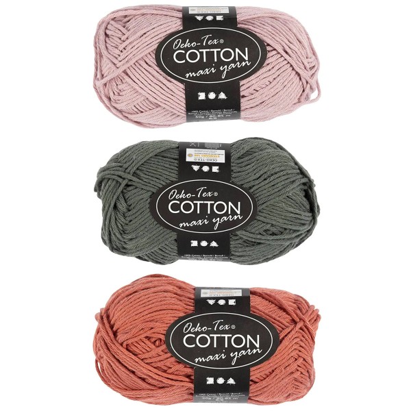 Pelote de fil de coton - Oeko-Tex Cotton Maxi - Plusieurs coloris disponibles - 80-85 m - 50 g - Photo n°1