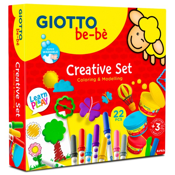 Kit Créatif Giotto bébé - Coloriage & Modelage - 22 pcs - Photo n°1