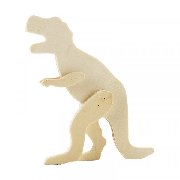 Dinosaure - Tyrannosaure - Animaux à personnaliser - Bois naturel - Figurine en bois - Photo n°1