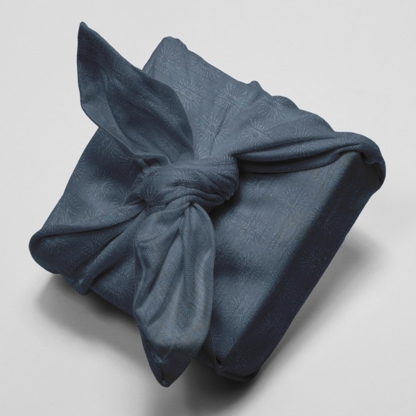 Tissu gaze de coton - Rosace - Bleu - Vendu par 10 cm - Photo n°4