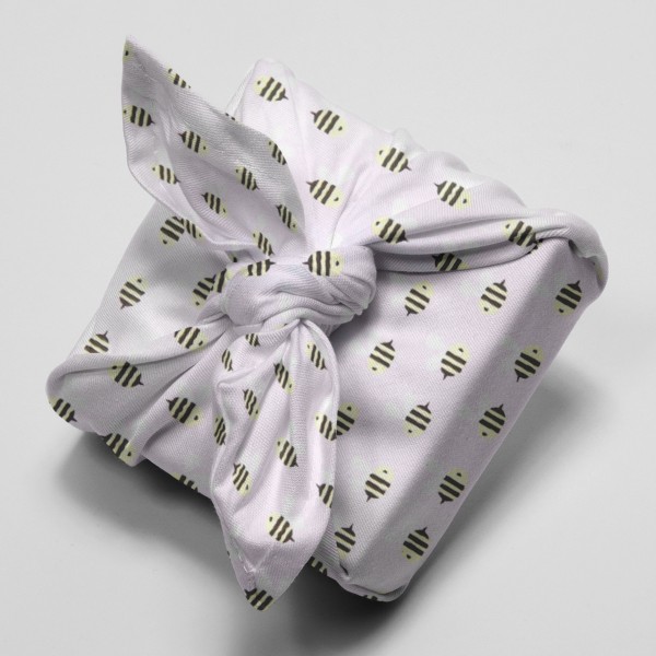 Tissu Jersey Imprimé - Abeilles - Lilas - Vendu par 10 cm - Photo n°4
