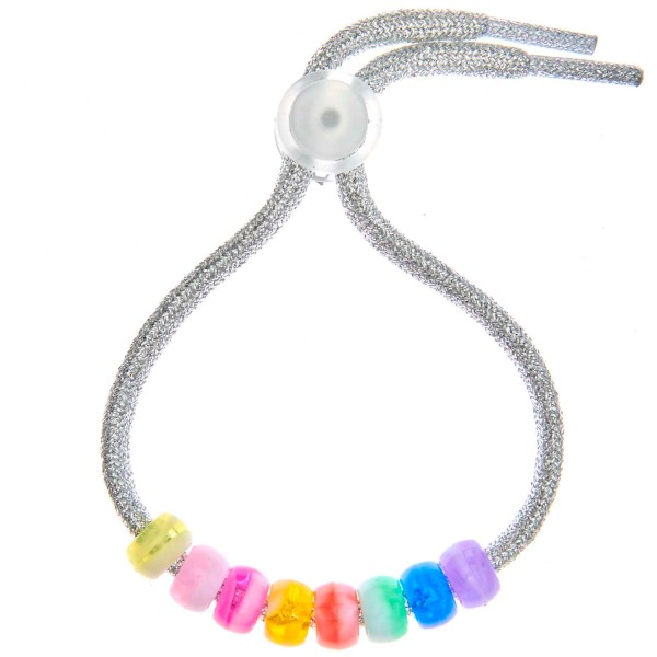 Perles Pony beads - Arc-En-Ciel Marbré - 9 x 6 mm - 400 pcs - Photo n°2
