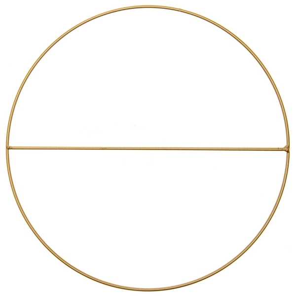 Cercle en métal avec croisillon - Doré Mat - Ø 25 cm - Photo n°1