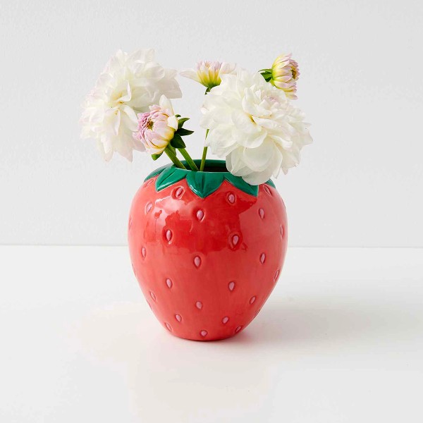Vase céramique - Fraise - 15 x 14 cm - Photo n°2