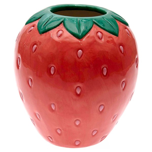 Vase céramique - Fraise - 15 x 14 cm - Photo n°1