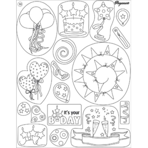 Tampon Clear Stamps Pergamano - Anniversaire (41910) - Photo n°1