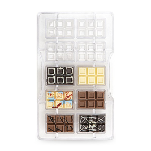 Moule petite tablette de chocolat 10 gr - Photo n°1