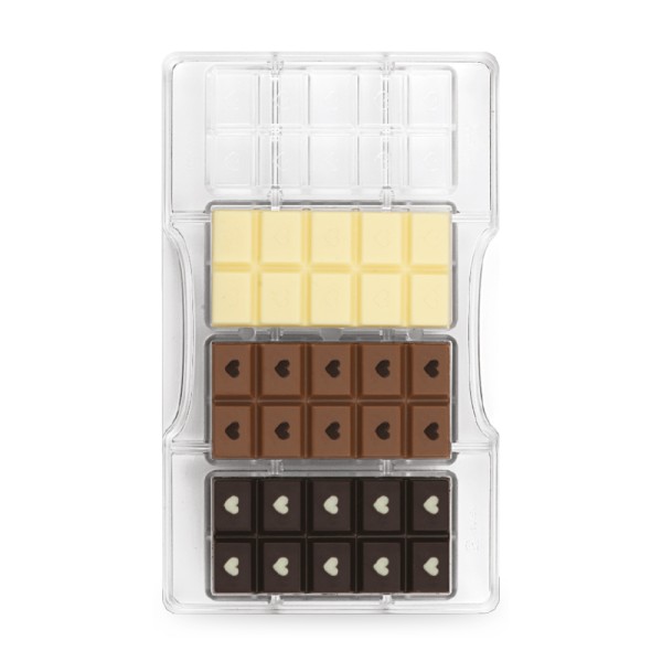 Moule tablette de chocolat coeur 40 gr - Photo n°1