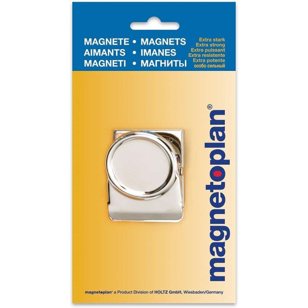 MAGNETOPLAN - 1 clip magnétique, 50 mm - Argent - Photo n°1