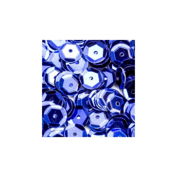Sequins cuvette - bleu foncé - 6 mm - 1200 pièces - 12g - Photo n°1