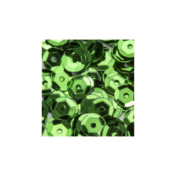 Sequins cuvette - vert foncé - 6 mm - 1200 pièces - 12g - Photo n°1