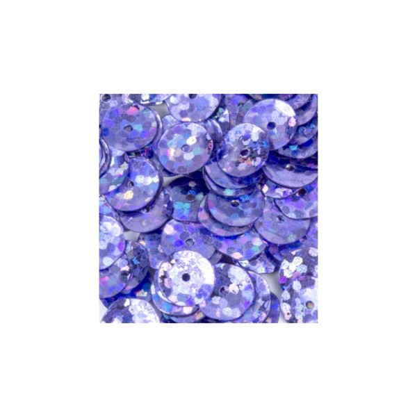 Sequins holographiques cuvette - violet - 6 mm - 800 pièces - Photo n°1