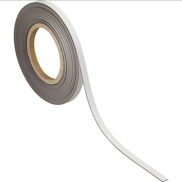 MAUL - Ruban magnétique, 10 mm x 10 m, épaisseur: 1 mm - Blanc - Photo n°1