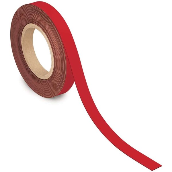 MAUL - Ruban magnétique, 20 mm x 10 m, épaisseur: 1 mm - Rouge - Photo n°1