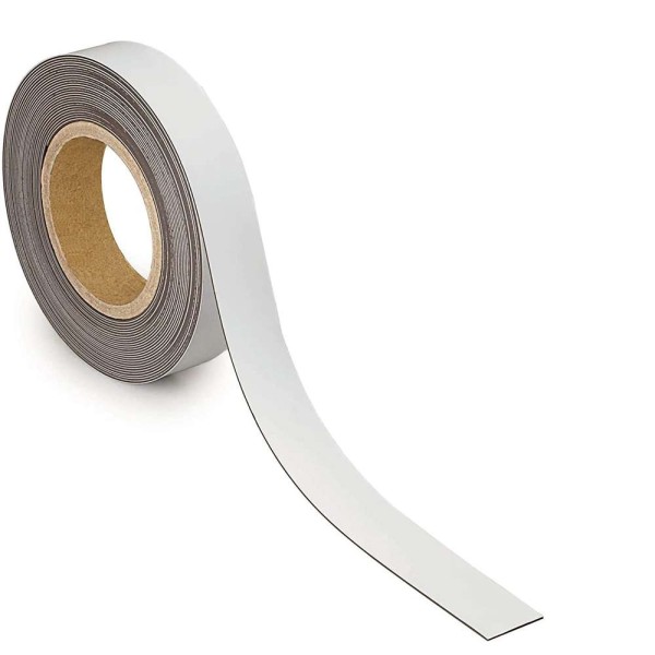 MAUL - Ruban magnétique, 30 mm x 10 m, épaisseur: 1 mm - Blanc - Photo n°1