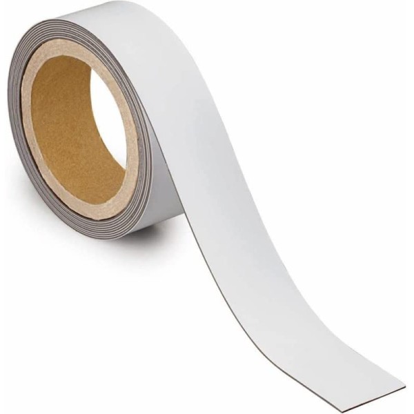 MAUL - Ruban magnétique, 40  mm x 3  m, épaisseur: 1 mm - Blanc - Photo n°1