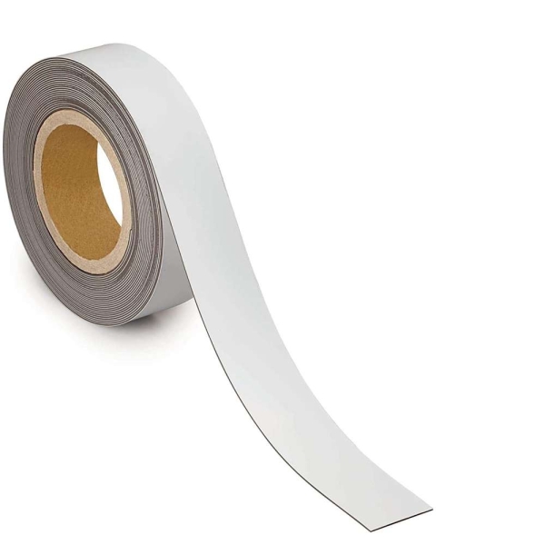MAUL - Ruban magnétique, 40  mm x 10 m, épaisseur: 1 mm - Blanc - Photo n°1