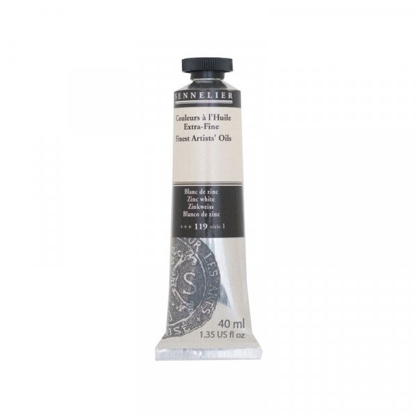 Sennelier - Peinture à l'huile - Extra-fine - Blanc de Zinc - N 119 - Tube de 40ml - Photo n°1