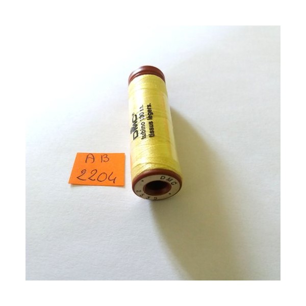 Fil coton jaune 2535 - DMC - tubino 100m - AB2204 - Photo n°1