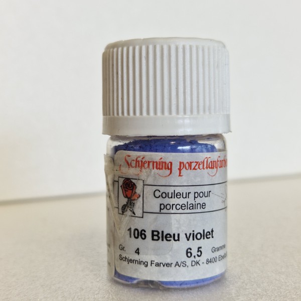 Bleu violet 106, peinture porcelaine vitrifiable SCHJERNING - Photo n°1