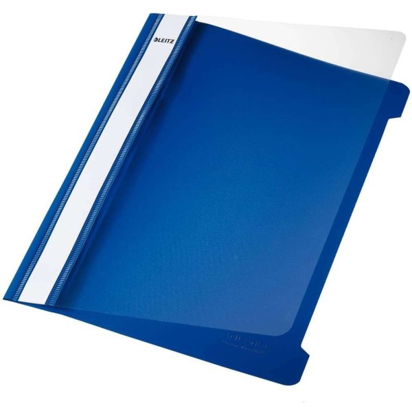 LEITZ - Chemise à lamelle Standard - A5 - PVC - Bleu - Photo n°1