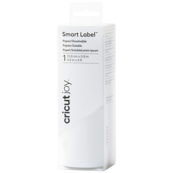 Papier autocollant soluble Smart Label - Cricut Joy - Blanc - 14 x 91 cm - Photo n°1