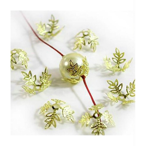 Accessoires création calottes coupelles fleurs pour perles (10 pièces) - Photo n°1