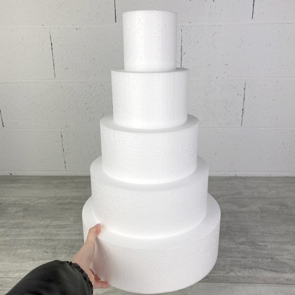 Pièce montée en Polystyrène, 50 cm de haut, Base Ø 30cm à 10cm, 5 étages wedding cake haute densité - Photo n°3